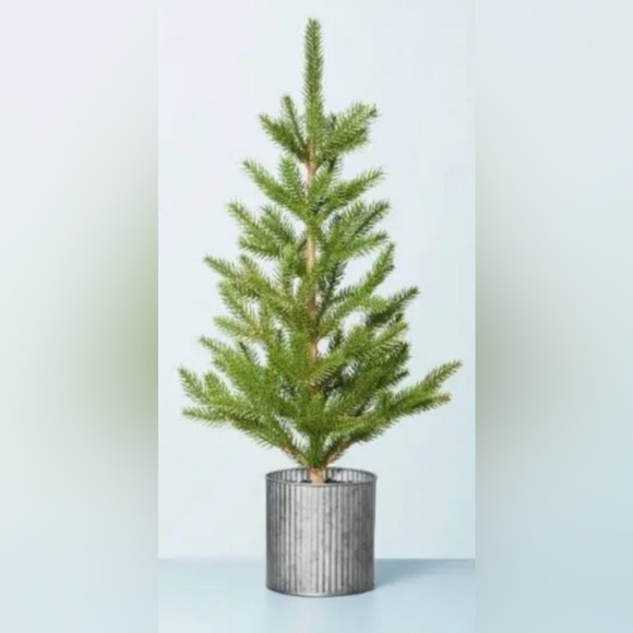 Hearth & Hand faux tree in metal tub (set of 2) - Picture 1 of 5